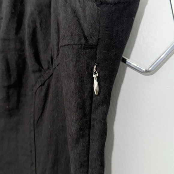 Weekend by Max Mara Minimalist Black Linen Balloon Hem Sleeveless Maxi Dress 8 - Picture 5 of 6